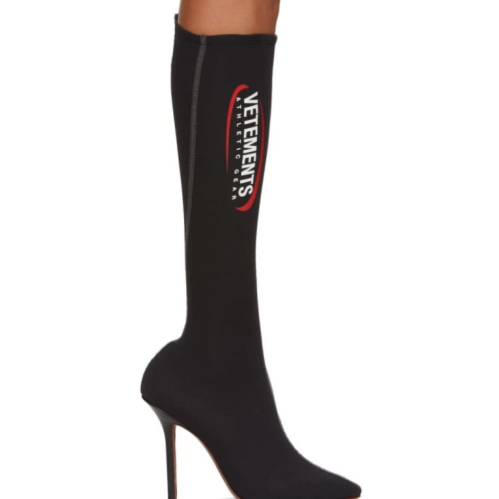 Vetements Black Athletic Sock Pumps Stiletto Heel w/ Dustbags – Size 41
